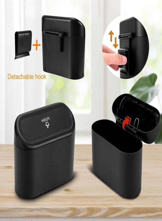 DIVHUK Car Trash Bin Portable Dustbin with Lid Mini Garbage Collector Waterproof Multi Use Trashcan Pressing Type Waste Storage and Organizer (Pack of 1) - Image 3